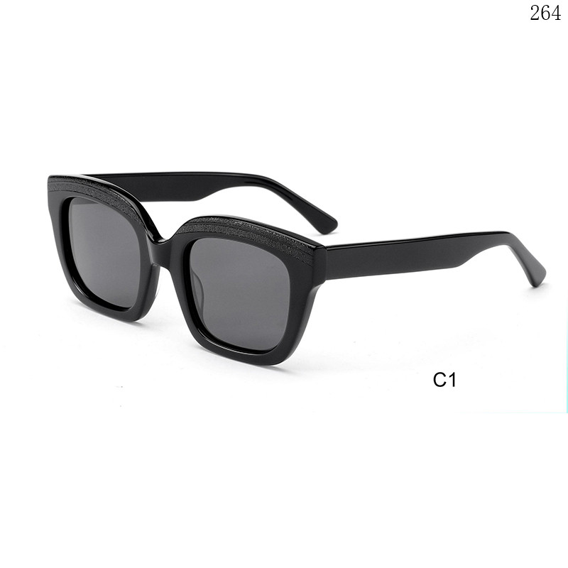 Dachuan Optical HS2855 China Supplier Vintage Design Acetate Óculos de sol Sunglasses with Logo Custom (6)